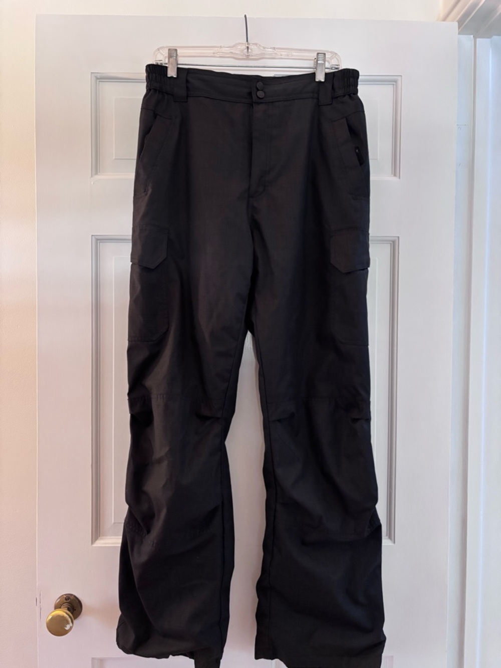 Men's Black Cargo Ski Pants